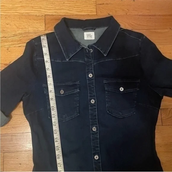 WashLab Denim Dress Size Medium - Picture 5 of 7